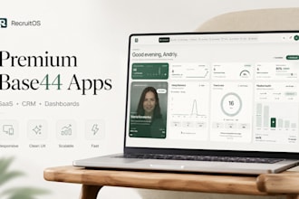 build a professional base44 web app, saas or CRM
