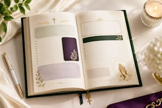 prayer journal digital planner journal design kdp journal canva journal