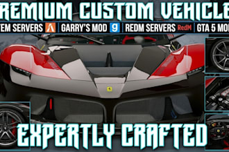 create custom vehicles for fivem garrys mod redm servers and gta 5 mod