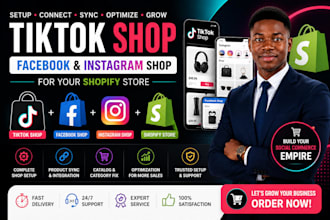 setup tiktok shop, facebook and instagram shop for your shopify store