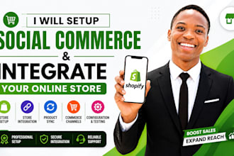set up facebook, instagram and tiktok social commerce