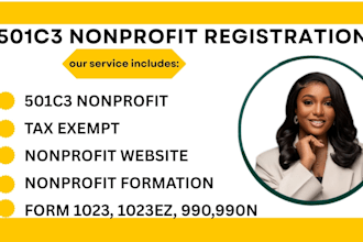 register 501c3, non profit formation, tax exempt status and 1023ez filing