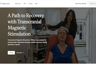 design wix tms therapy website depression treatment mental health clinic website