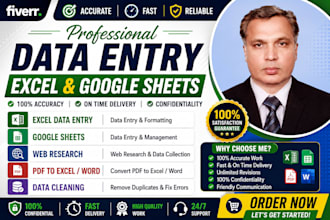 do accurate data entry in excel google sheets and CRM