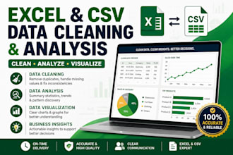 clean and analyze your excel or CSV data