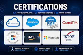 help you in microsoft azure, pmp, comptia, cisco and istqb certifications