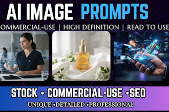 create custom ai image prompts for commercial use