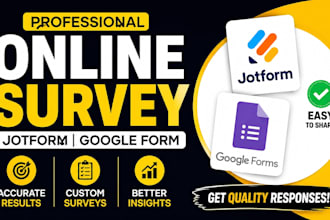 create jotform online survey and google form survey questionnaire