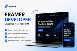design responsive framer website as a framer developer and web designer  webflow