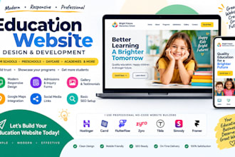 design hostinger carrd flutterflow zyro tilda simvoly framer education website