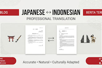 translate your content to japanese and indonesian