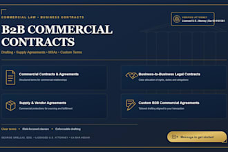 draft professional b2b supply agreements and vendor contract