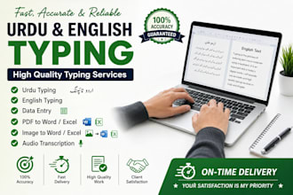 do urdu and english typing accurately