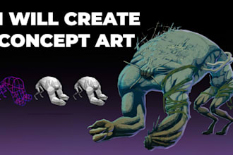 create concept art for games and animation