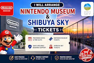 book nintendo museum and shibuya sky tickets