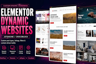 build or redesign a dynamic wordpress website with elementor