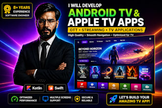 develop android TV and apple TV apps with kotlin and swiftui