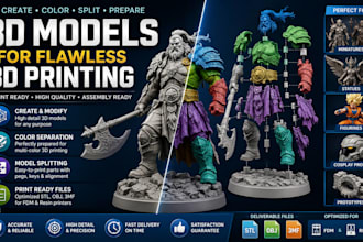 create, color, split, and prepare 3d models for flawless 3d printing