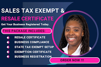 do sales tax exempt, resale certificate and business registration compliance