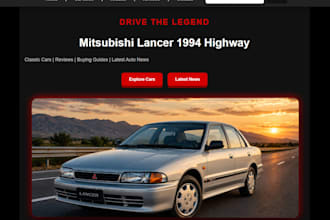 provide a ready to launch HTML CSS automotive website and car blog