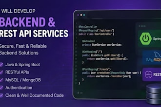 develop a professional backend rest API using java and spring boot