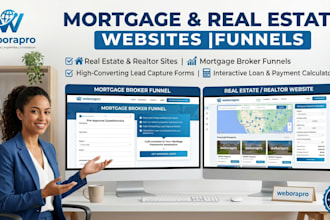 design mortgage website real estate website realtor mortgage broker funnel