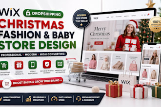design season christmas new year halloween shopify wix store redesign  seo