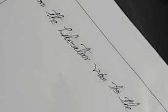 write your text in beautiful cursive handwriting