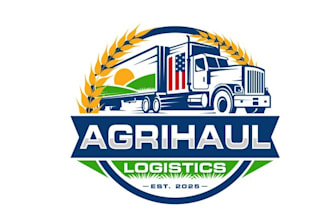 design custom agriculture haul logistics logo