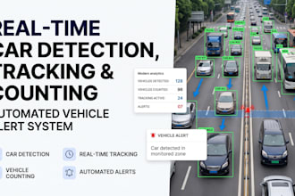 create real time car detection tracking and vehicle counting for alerts system