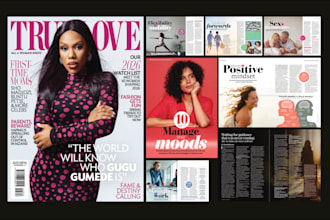 magazine design, catalog, brochure, newsletter, magazine layout, flyer, booklet