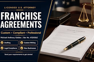 draft a professional franchise agreement as a licensed US attorney