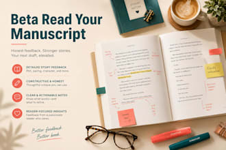 beta read your manuscript with detailed editorial feedback
