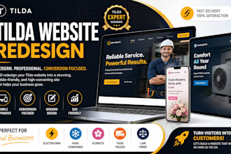 redesign electricians hvac companies florists food trucks law firm tilda website