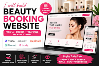 build fresha booksy treatwell phorest timely beauty website
