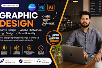 do professional graphic design canva photoshop logo design