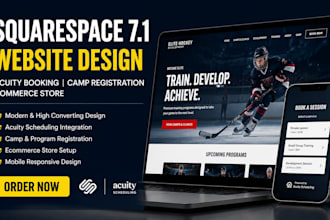 squarespace 7 1 website redesign acuity booking camp registration commerce store