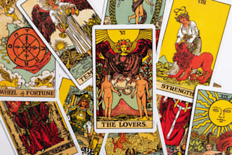 create custom tarot card illustrations and mystical artwork
