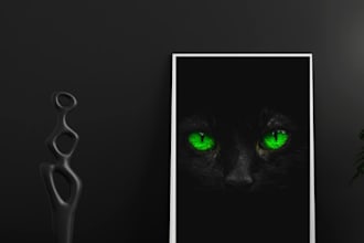 create a custom pet portrait wall art from your photo
