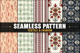 create seamless patterns for textile fabric prints