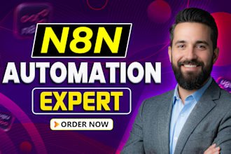 develop n8n automation, n8n workflow, n8n ai agent and make com automation