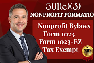 quickly form your 501c3 nonprofit write bylaws and prepare form 1023 or 1023ez