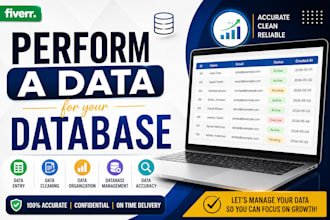 perform data for your database