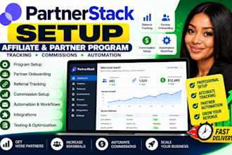 setup partnerstack affiliate program tracking commission automation setup