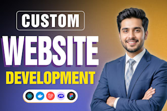 do custom website development as full stack developer, front end developer