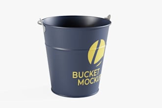 3d plastic buckets, dustbins, household containers, water can, wood chipper, cad