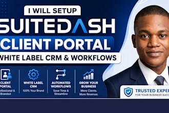 set up suitedash CRM, client portal, white label and automation