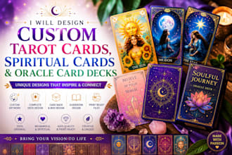 design custom tarot cards, spiritual cards and oracle card decks