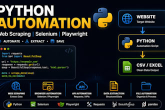 do python web scraping and data extraction using selenium