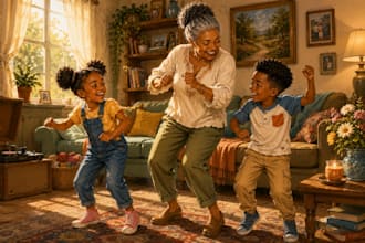 design kid picture book illustration african american children book illustration